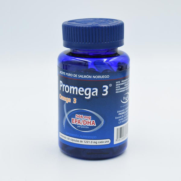 OMEGA 3 ACEITE PURO DE SALMON 1221 MG. CAJA CON 60 CAPSULAS