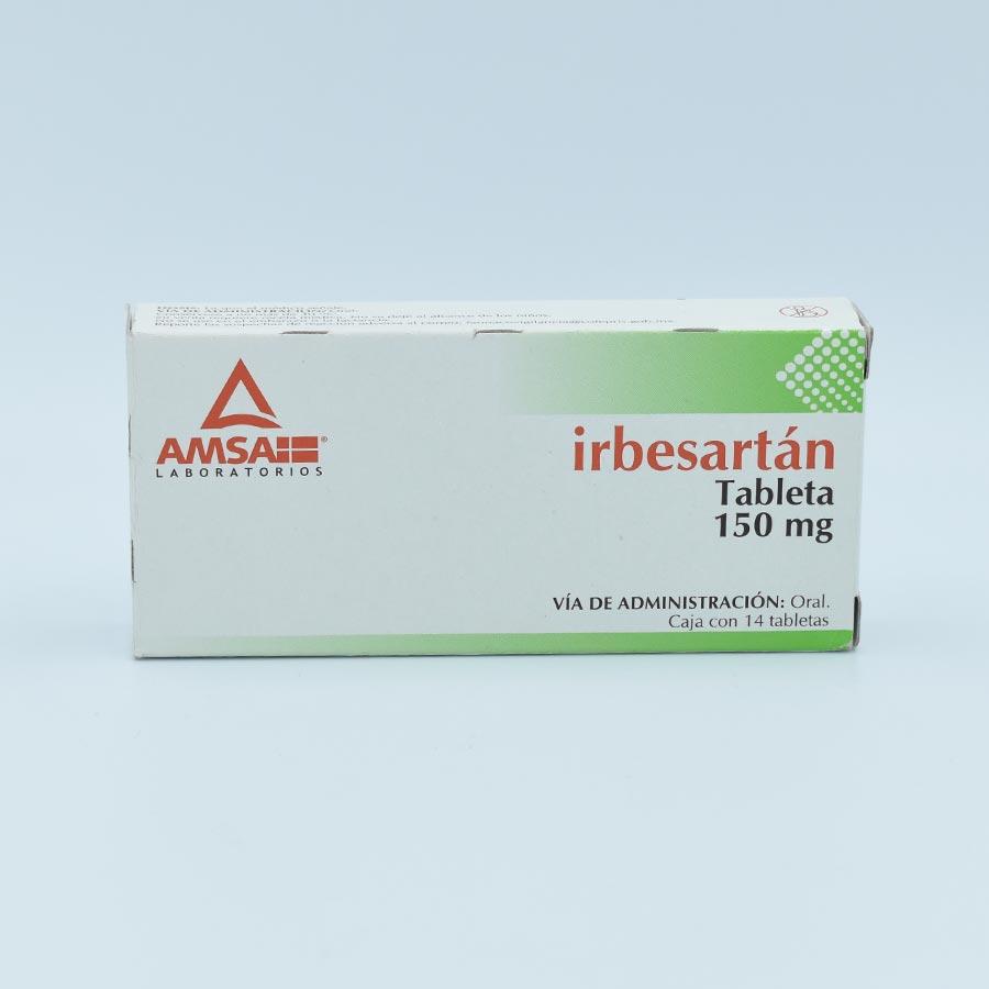 IRBESARTAN 150MG  CAJA CON 14 TABLETAS G.I. (AMSA)