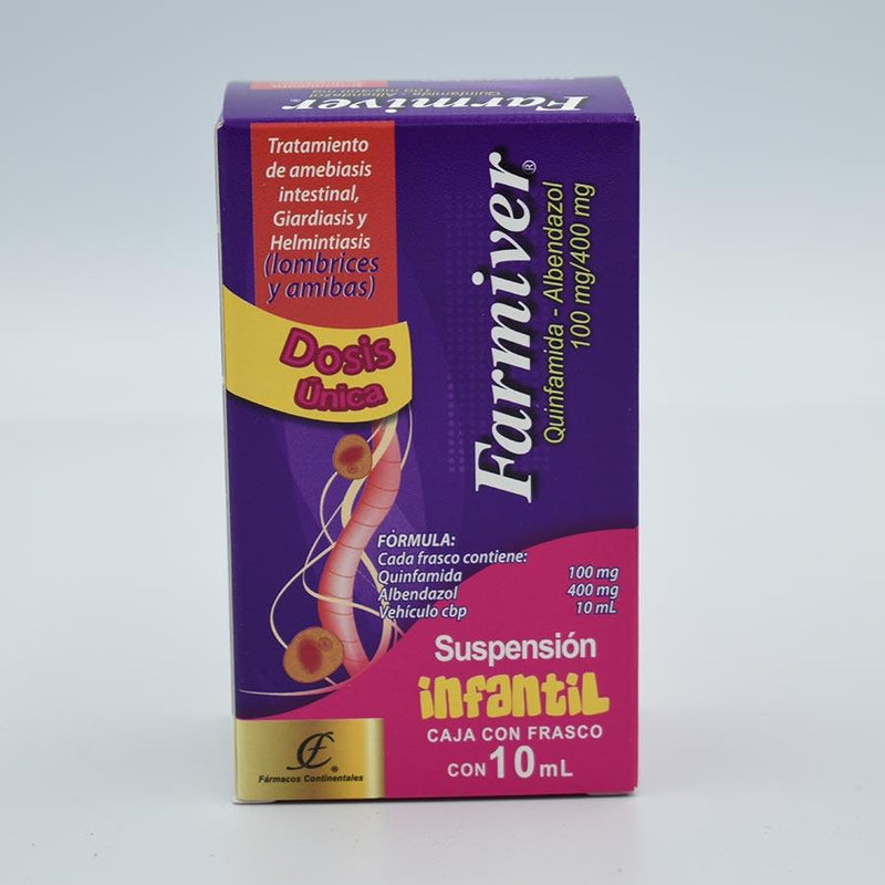 QUINFAMIDA ALBENDAZOL INFANTIL 100/400 FRASCO CON 10ML SUSPENSION (FARMIVER INFANTIL)