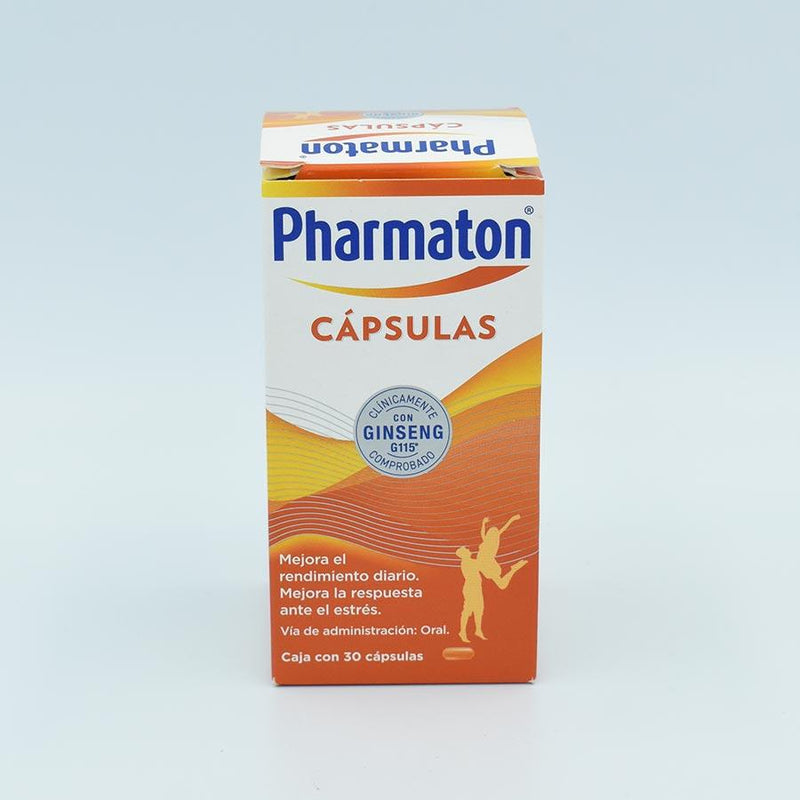 PHARMATON CAJA CON 30 CAPSULAS(GINSENG,VITAMINA A,B1,B2,B6,B12,C,D,E,MINERALES)