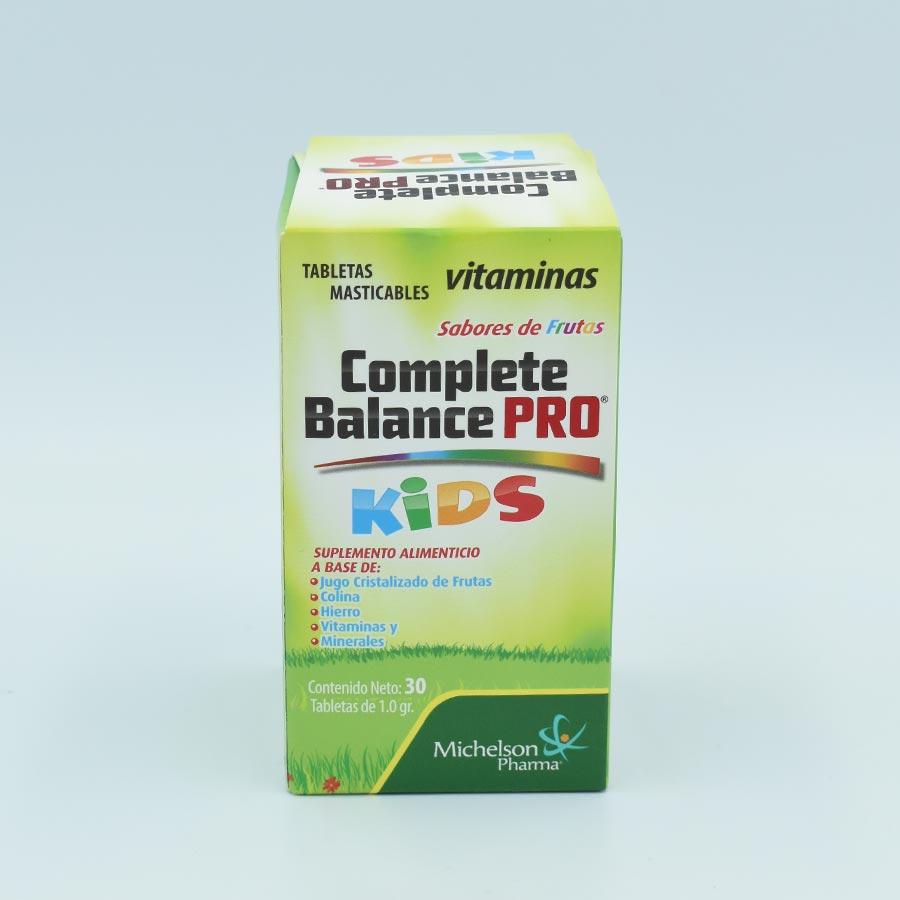 COMPLETE BALANCE PRO KIDS CAJA CON 30 TABLETAS MASTICABLES