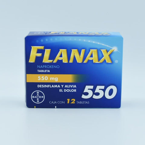 FLANAX 550MG CAJA CON 12 TABLETAS (NAPROXENO)
