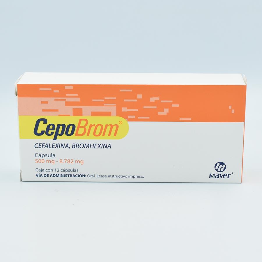 CEFALEXINA BROMHEXINA 500/8.78 2MG. CAJA CON 12 CAPSULAS (CEPOBROM)