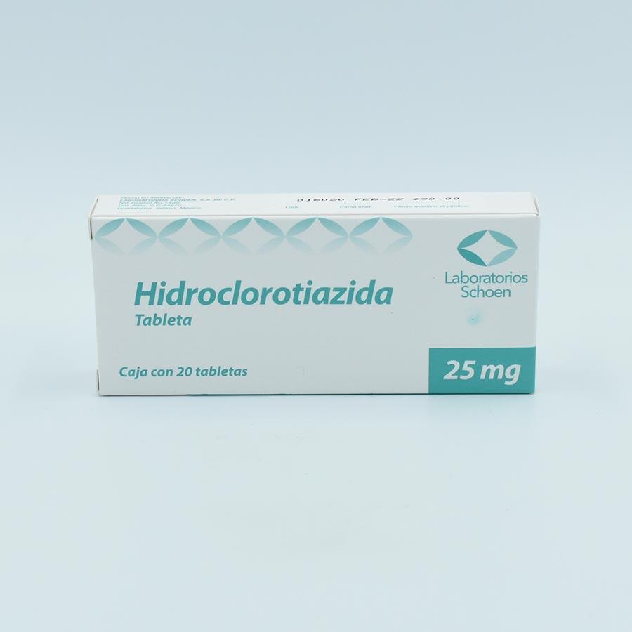 HIDROCLOROTIAZIDA 25MG CAJA CON 20 TABLETAS G.I (ULTRA)