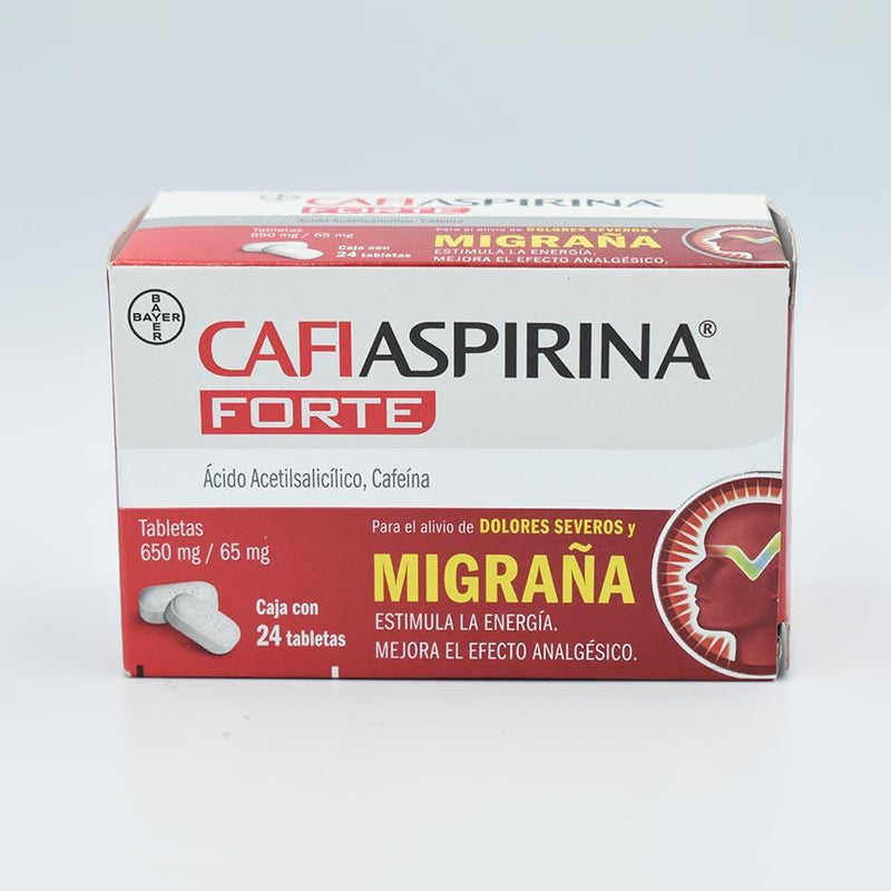 CAFIASPIRINA FORTE CAJA CON 24 TABLETAS(ACIDO ACETILSALICILICO/CAFEINA)