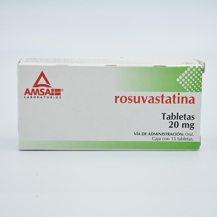 ROSUVASTATINA 20MG CAJA CON 15 TABLETAS G.I.(AMSA)