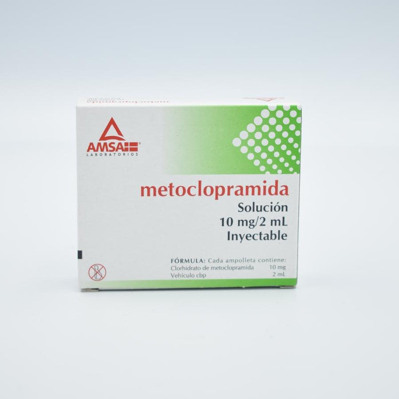 METOCLOPRAMIDA 10 MG/2 ML CAJA CON 6 AMPOLLETAS (AMSA)